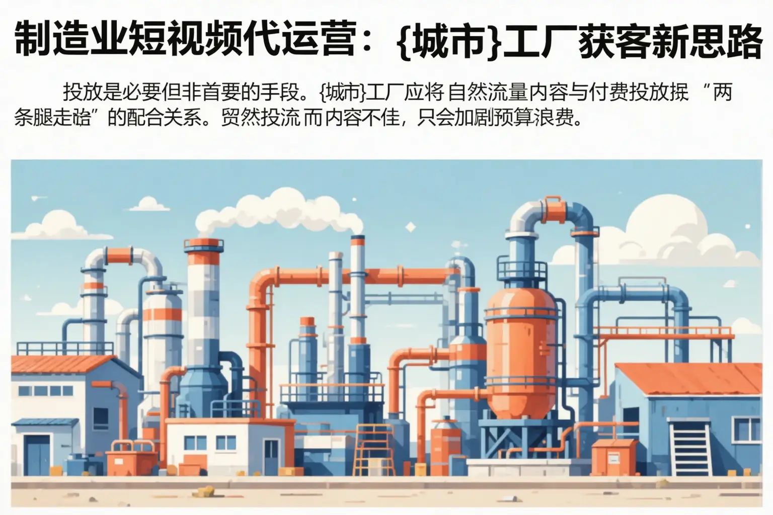 制造业短视频代运营：市中工厂获客新思路